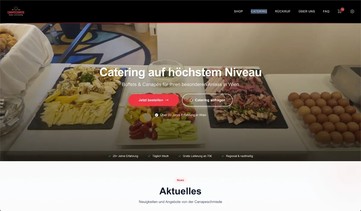 Canapeschmiede Website